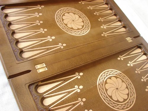 Armenian Handmade Backgammon, Natural Wood, Nardi Nardy