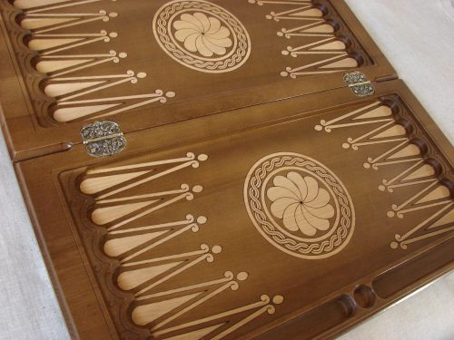 Wood Backgammon Board, Armenian Handmade Nardi Nardy