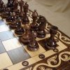 Wooden Chess Board Set and Backgammon, 2 in One Hand Carved
