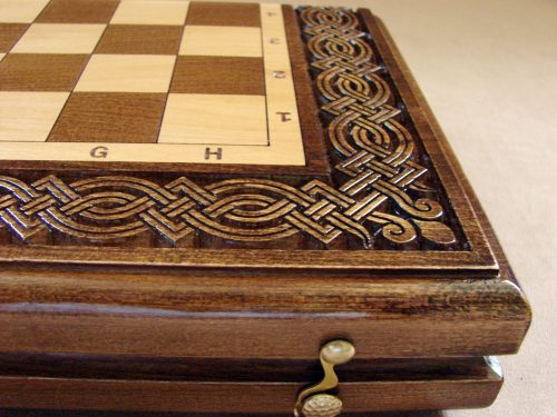 Wooden Chess Board Hand Carved