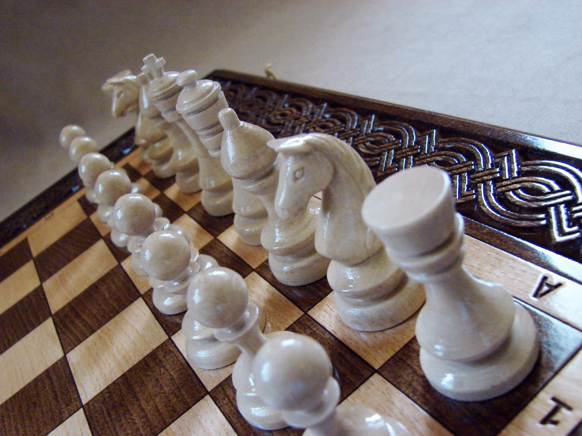 Wooden Chess Board Hand Carved