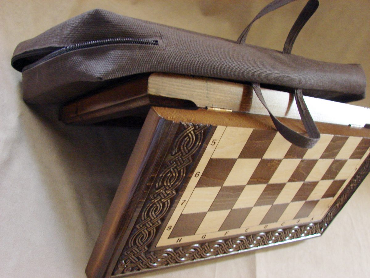 Wooden Chess Board Hand Carved