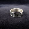 Ring Sterling Silver 925 Grape and Pomegranate Ornament, Band Ring