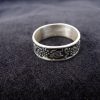 Ring Sterling Silver 925 Grape and Pomegranate Ornament, Band Ring