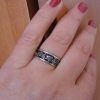 Ring Sterling Silver 925 Grape and Pomegranate Ornament, Band Ring