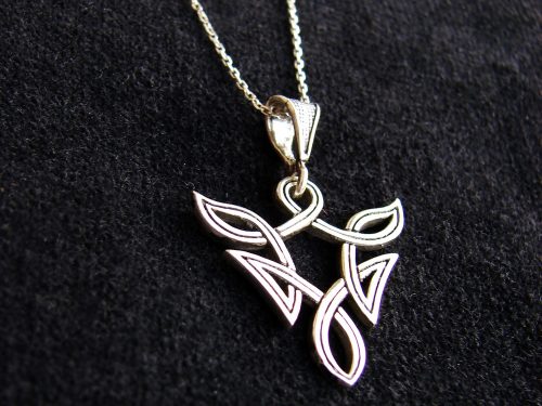 Elvish Pendant Fantasy Celtic Design Sterling Silver 925