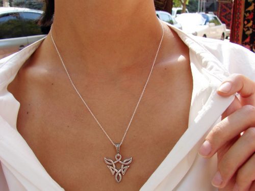 Elvish Pendant Fantasy Celtic Design Sterling Silver 925