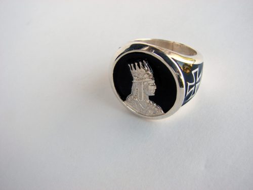 Ring for Men Tigran the Great King of Armenia, Sterling Silver 925