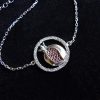 Pomegranate Charm Bracelet 925 Sterling Silver with White and Red Zircon
