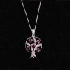 Pendant Pomegranate with Leaves Sterling Silver 925