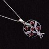 Pendant Pomegranate with Leaves Sterling Silver 925