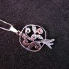 Pendant Pomegranate with Leaves Sterling Silver 925