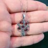 Pendant Pomegranate with Leaves Sterling Silver 925