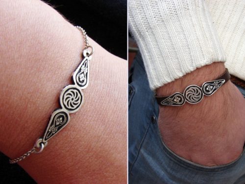 Leather Bracelets for Women and Men, Set of 2, Gift to Couple