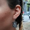 Silver Pomegranate Earrings, Armenian Handmade Jewelry