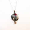 Pomegranate Necklace Sterling Silver 925 with Red Garnet
