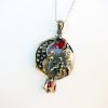 Pomegranate Necklace Sterling Silver 925 with Red Garnet