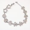 Bracelet Hearts & Flowers Sterling Silver 925 with Sparkling Zircons