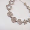 Bracelet Hearts & Flowers Sterling Silver 925 with Sparkling Zircons