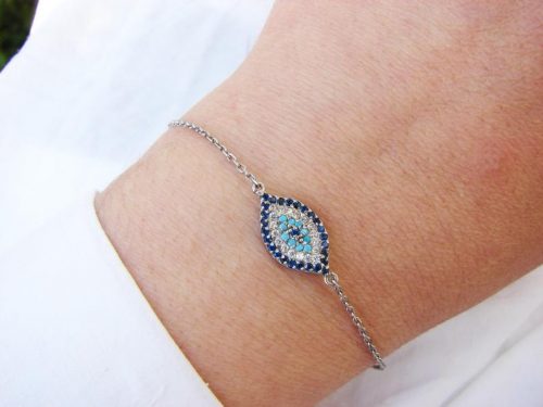 Lucky Evil Eye Bracelet Sterling Silver 925