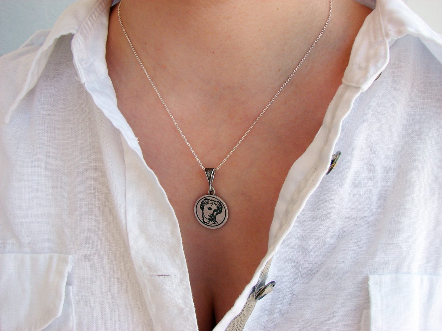 Armenian Goddess Anahit Pendant Sterling Silver 925