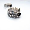 Ethnic Style Double Rings, Chains linked, Silver Adjustable multi-finger rings