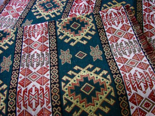 Ethnic Style Table Runner Armenian Carpet Ornament with 2 napkins
