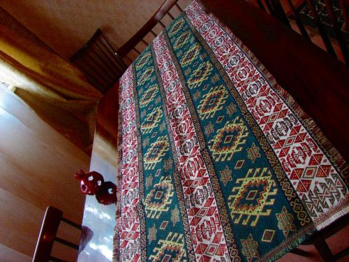 Ethnic Style Table Runner Armenian Carpet Ornament with 2 napkins
