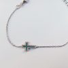 Cross Bracelet Sterling Silver 925 with Opal and Mother of Pearl