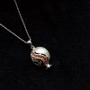 Graceful Pomegranate Pendant Sterling Silver 925 with Red Zircons