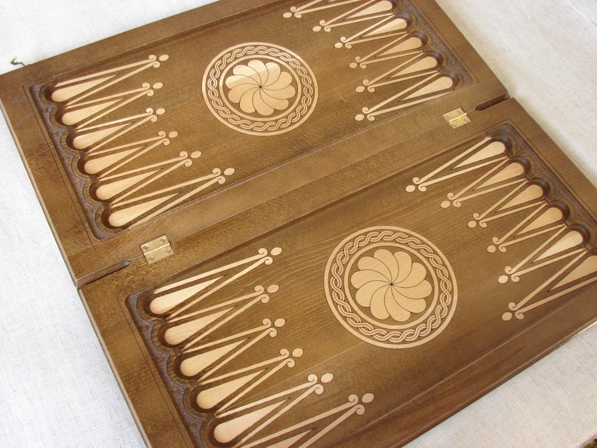 Backgammon Game Board, Wooden Handmade Armenian Nardi Nardy