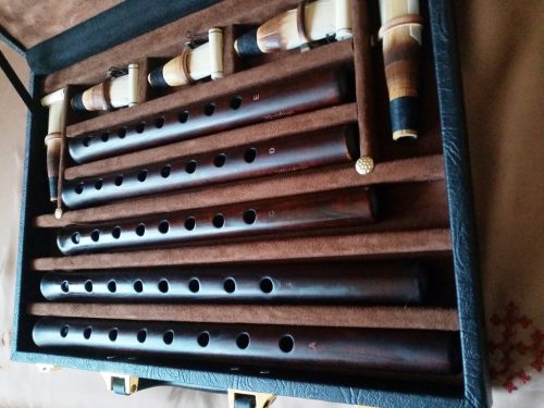 Set of 5 Armenian Duduk, Hard Case, Key A, B, C, D, E