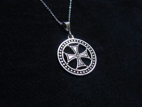 Maltese Cross Pendant Sterling Silver 925, Silver Iron Cross Necklace
