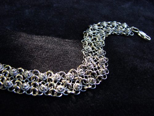 Filigree Bracelet Sterling Silver 925, Linked Bracelet