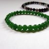 2 strand Bracelet Green Nephrite and Multi-Color Agate Beads