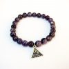 Purple Amethyst Bracelet with Charm Sterling Silver 925