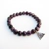 Purple Amethyst Bracelet with Charm Sterling Silver 925
