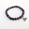 Purple Amethyst Bracelet with Charm Sterling Silver 925