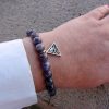 Purple Amethyst Bracelet with Charm Sterling Silver 925