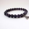 Purple Amethyst Bracelet with Charm Sterling Silver 925