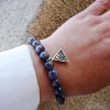 Purple Amethyst Bracelet with Charm Sterling Silver 925