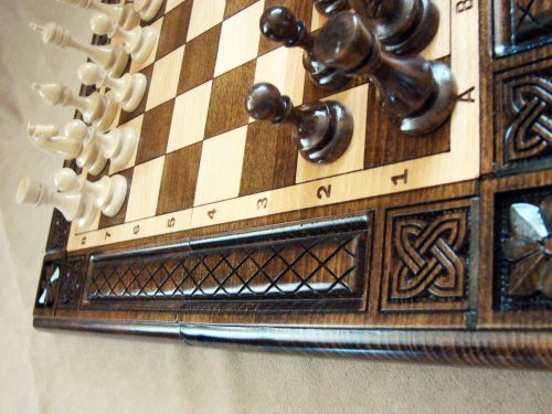 Chess Board Set made of Wood 3 in 1