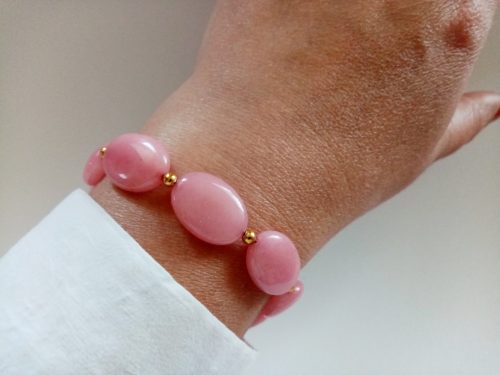 Bracelet Natural Morganite Gemstone Beaded
