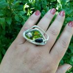 Ring with Mirror, Sterling Silver 925, Mirror jewelry, Celestial Ring, Cocktail Ring,