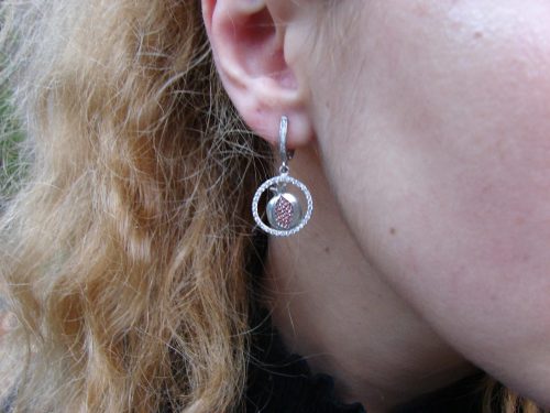 Pomegranate Earrings Sterling Silver 925