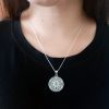 Silver Sun Pendant, Sunshine Necklace, Solar Symbol 925 Sterling Silver