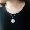 Silver Sun Pendant, Sunshine Necklace, Solar Symbol 925 Sterling Silver