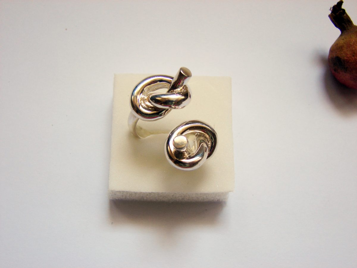 Original Ring with Knots, Sterling Silver 925, Unusual Ring, Promise Ring, Gift for Her, Open Ring, Armenian Handmade Jewelry