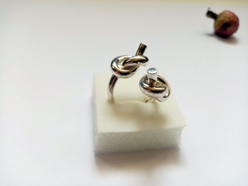 Original Ring with Knots, Sterling Silver 925, Unusual Ring, Promise Ring, Gift for Her, Open Ring, Armenian Handmade Jewelry
