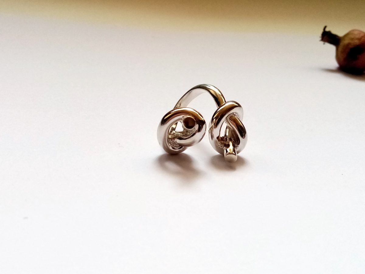 Original Ring with Knots, Sterling Silver 925, Unusual Ring, Promise Ring, Gift for Her, Open Ring, Armenian Handmade Jewelry